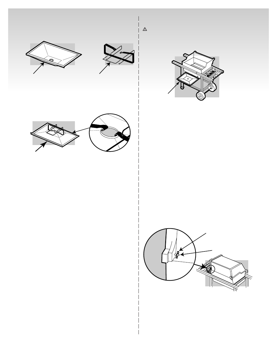 Install the slide out bottom tray, Install lid | weber 55204 User Manual | Page 19 / 33