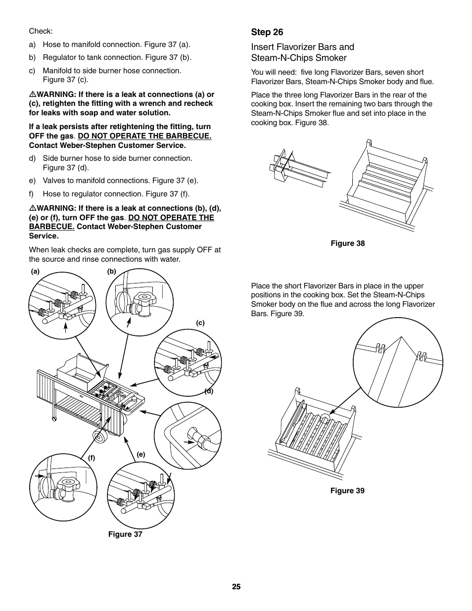 Insert flavorizer bars and steam-n-chips smoker | weber 5000 Series User Manual | Page 25 / 48