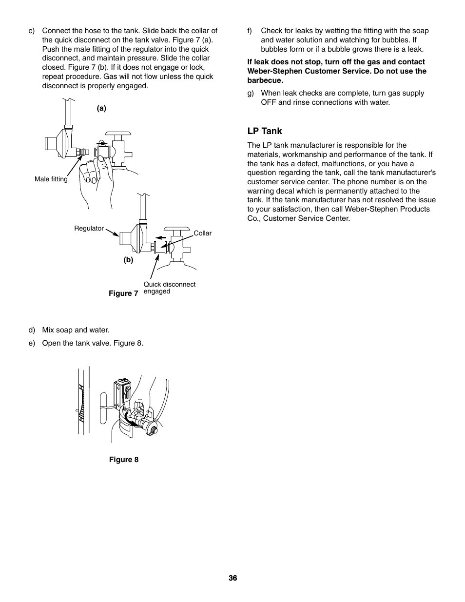 Lp tank | weber 5000 Series User Manual | Page 36 / 48