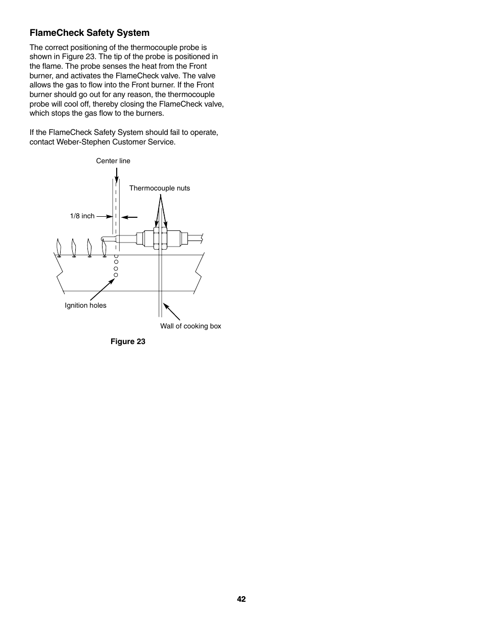 Flamecheck safety system | weber 5000 Series User Manual | Page 42 / 48