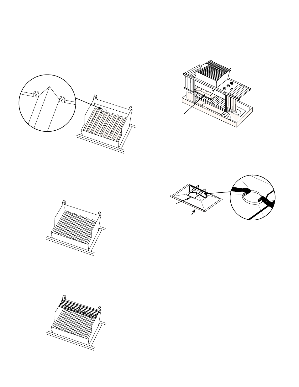 Installation of catch pan holder into bottom tray | weber 2200 Series User Manual | Page 4 / 12
