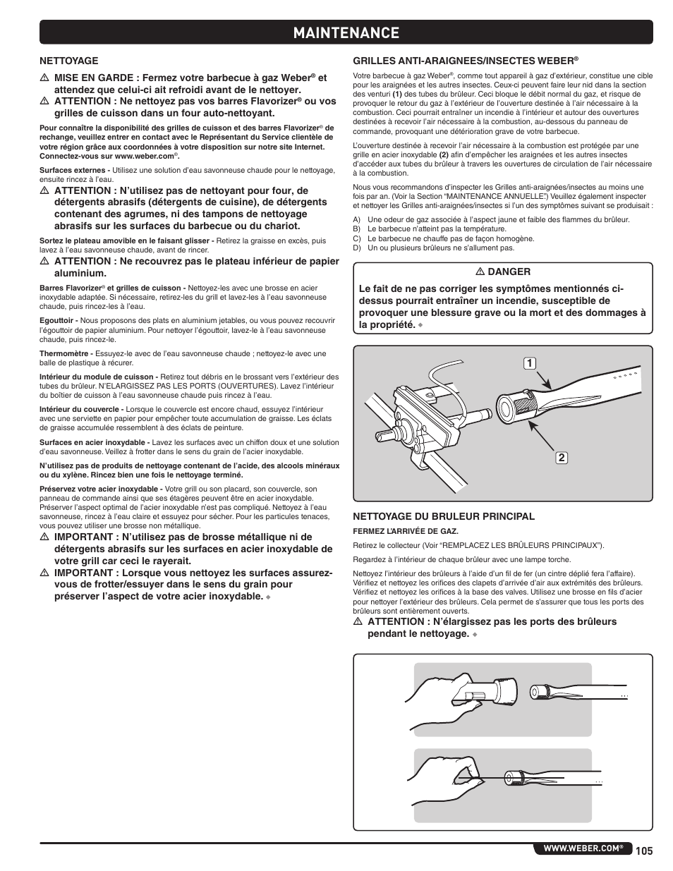 Maintenance | weber Summit E/S 470 LP User Manual | Page 105 / 110