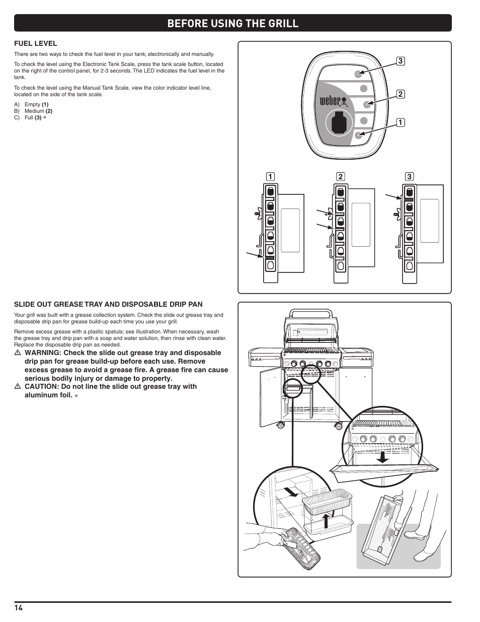 Before using the grill | weber Summit E/S 470 LP User Manual | Page 14 / 110