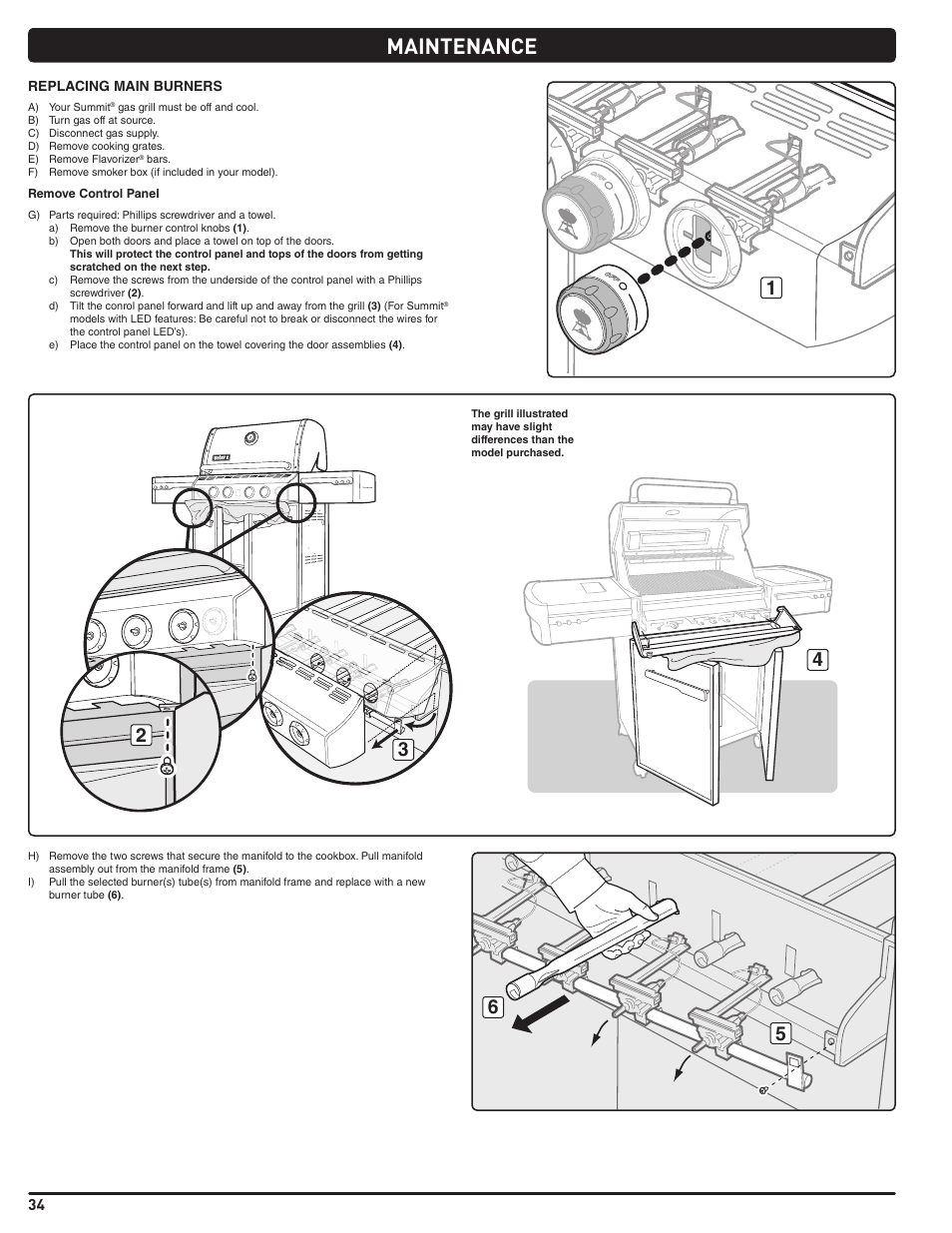 Maintenance | weber Summit E/S 470 LP User Manual | Page 34 / 110