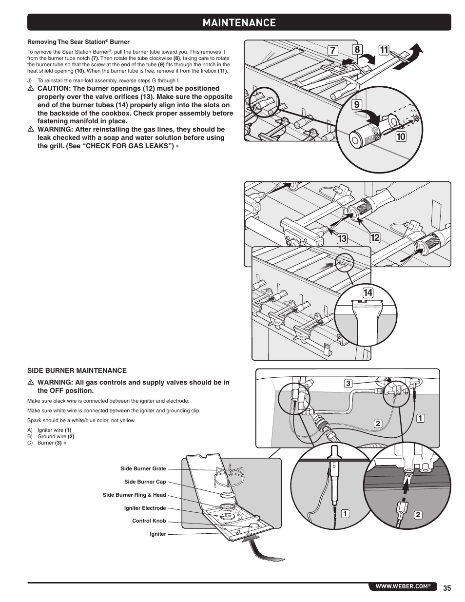 Maintenance | weber Summit E/S 470 LP User Manual | Page 35 / 110