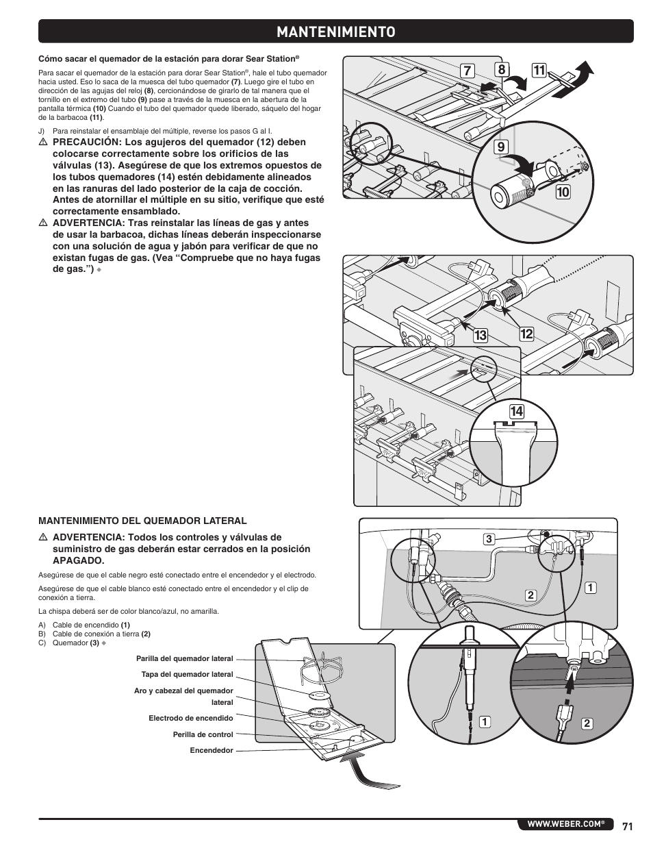 Mantenimiento | weber Summit E/S 470 LP User Manual | Page 71 / 110