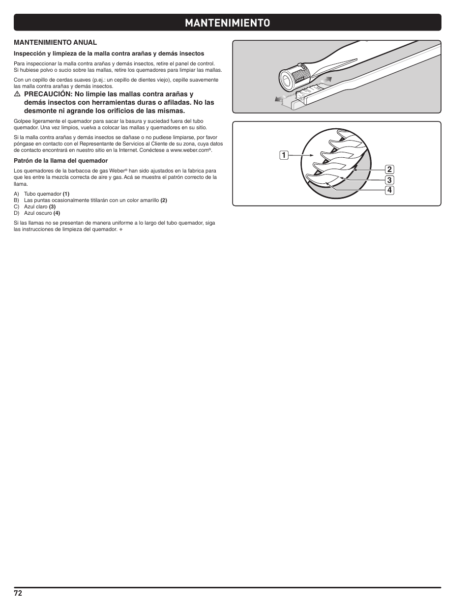 Mantenimiento | weber Summit E/S 470 LP User Manual | Page 72 / 110