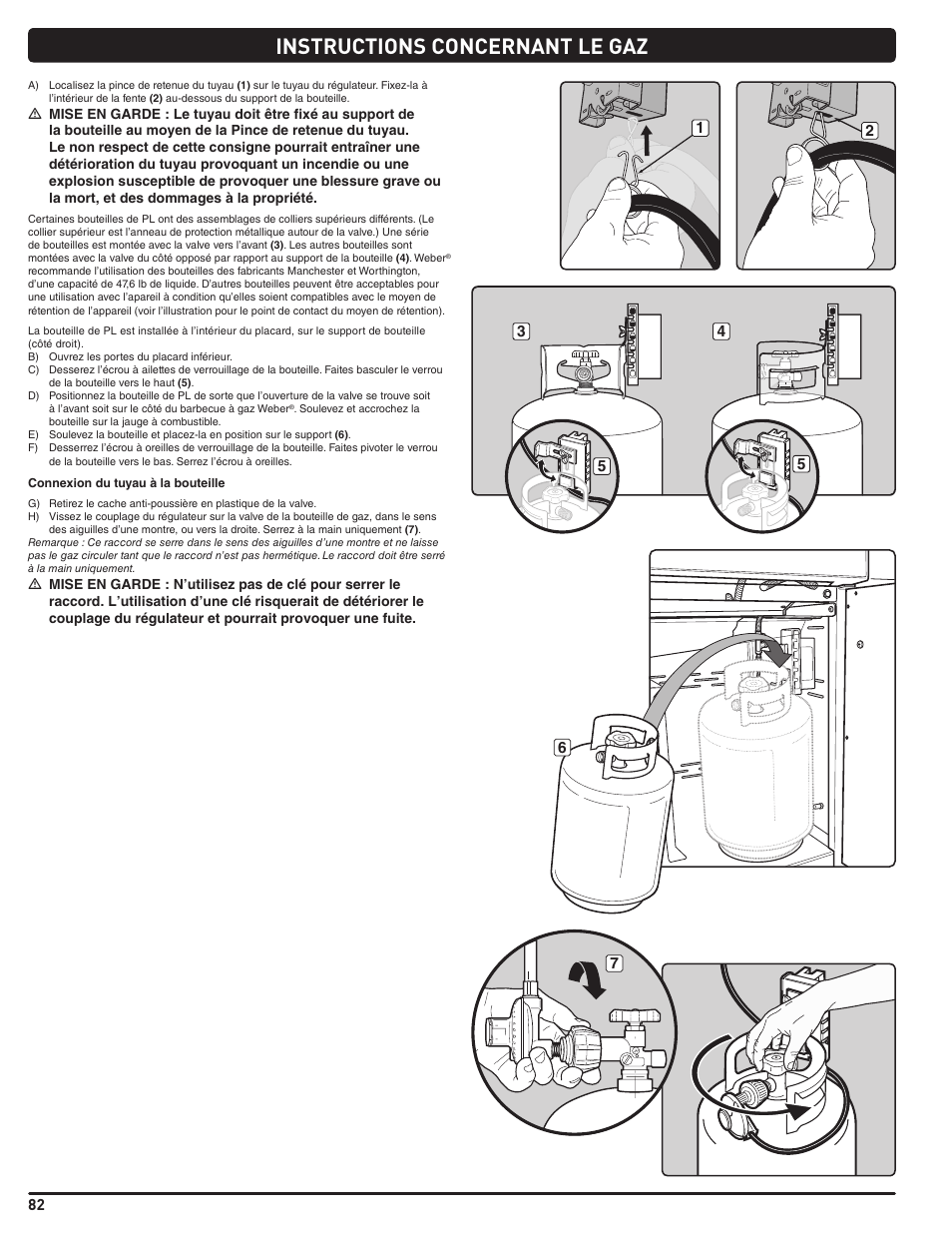Instructions concernant le gaz | weber Summit E/S 470 LP User Manual | Page 82 / 110