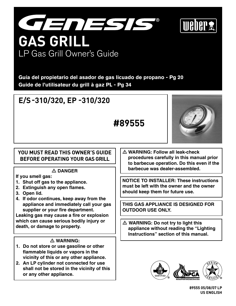 weber E/S-320 User Manual | 56 pages