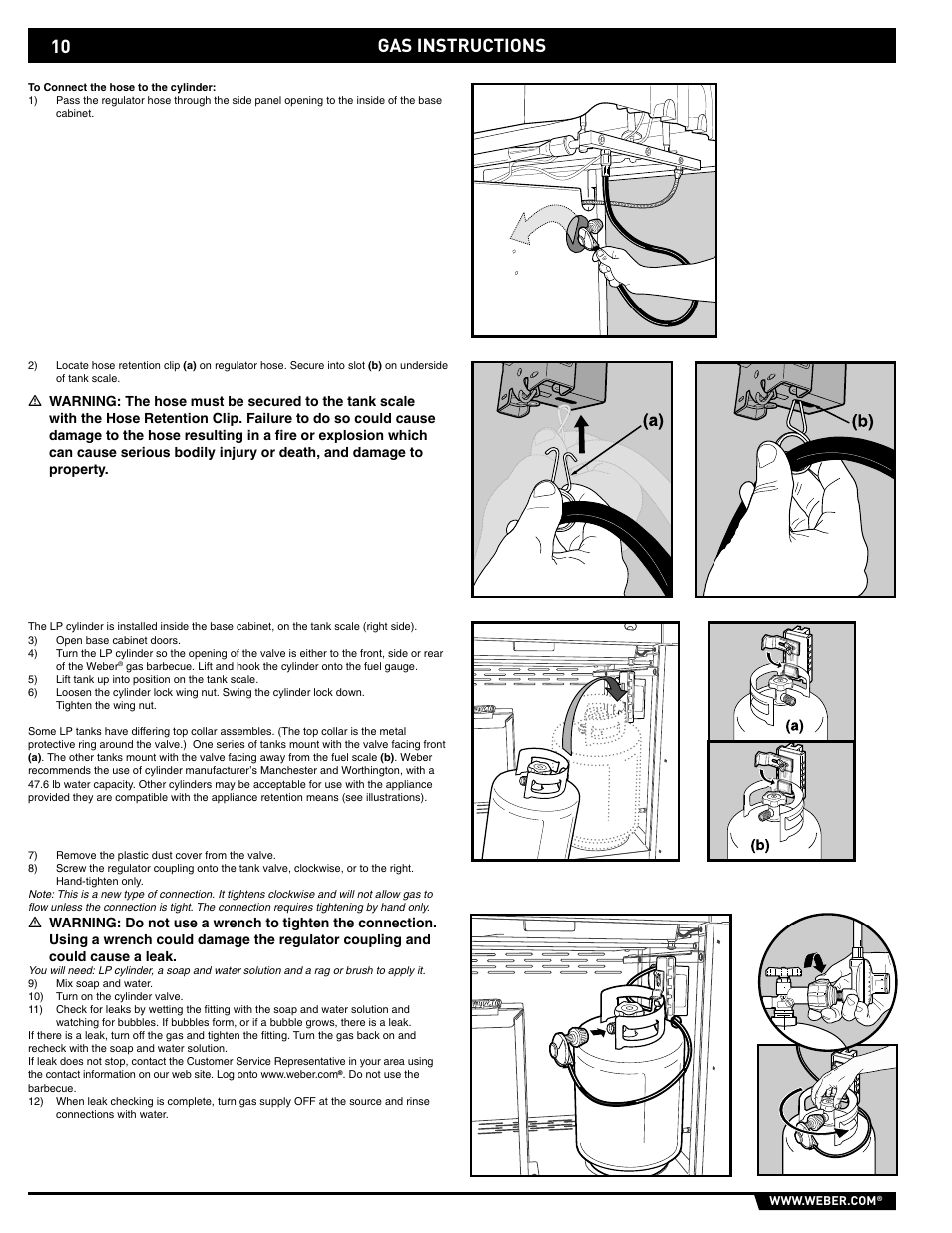 Gas instructions | weber E/S-320 User Manual | Page 10 / 56