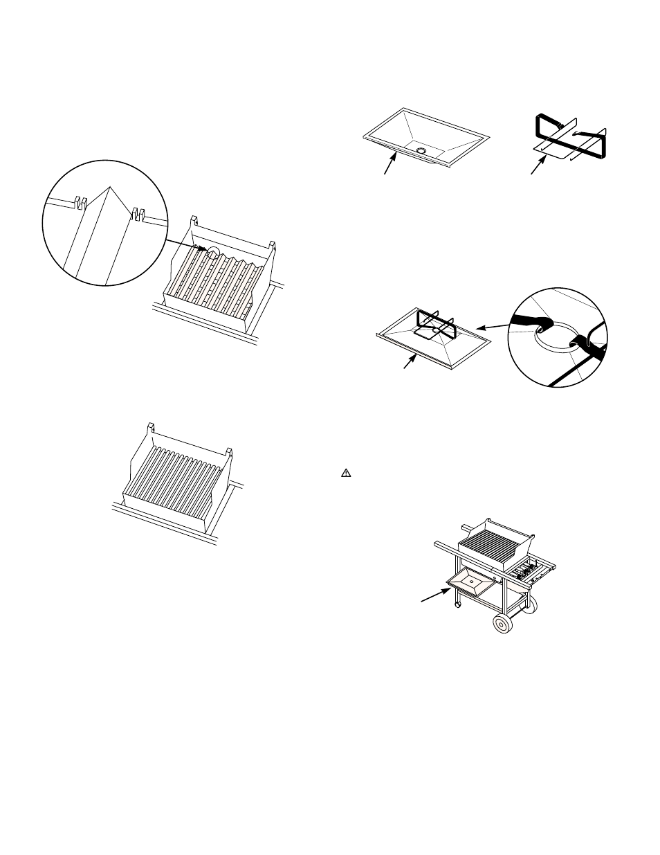 Install flavorizer bars and cooking grates, Install the bottom tray | weber GENESIS 1000 SERIES User Manual | Page 18 / 32