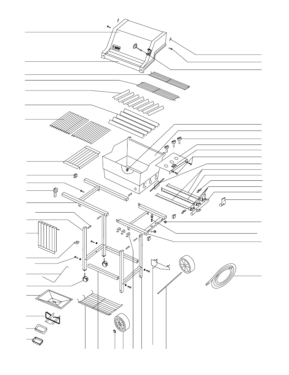 Parts list | weber GENESIS 1000 SERIES User Manual | Page 30 / 32