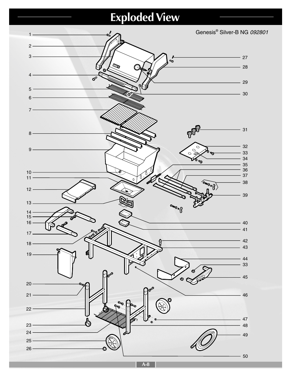 Exploded view | weber 55277 User Manual | Page 8 / 28