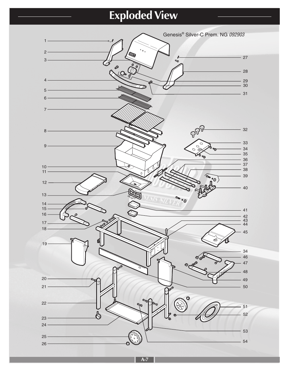Exploded view | weber 55556 User Manual | Page 7 / 29