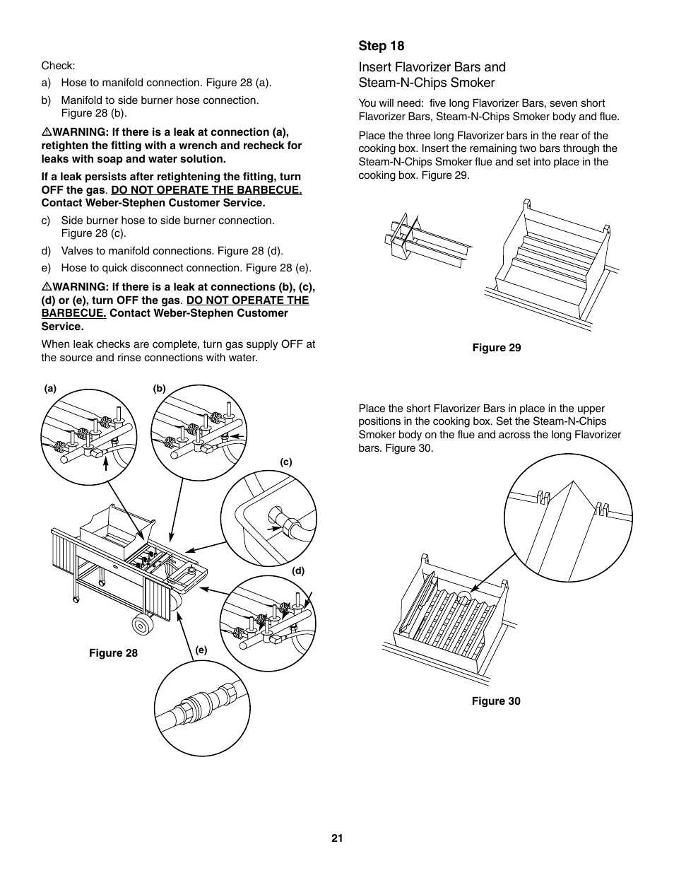 Insert flavorizer bars and steam-n-chips smoker | weber 4000 User Manual | Page 21 / 40