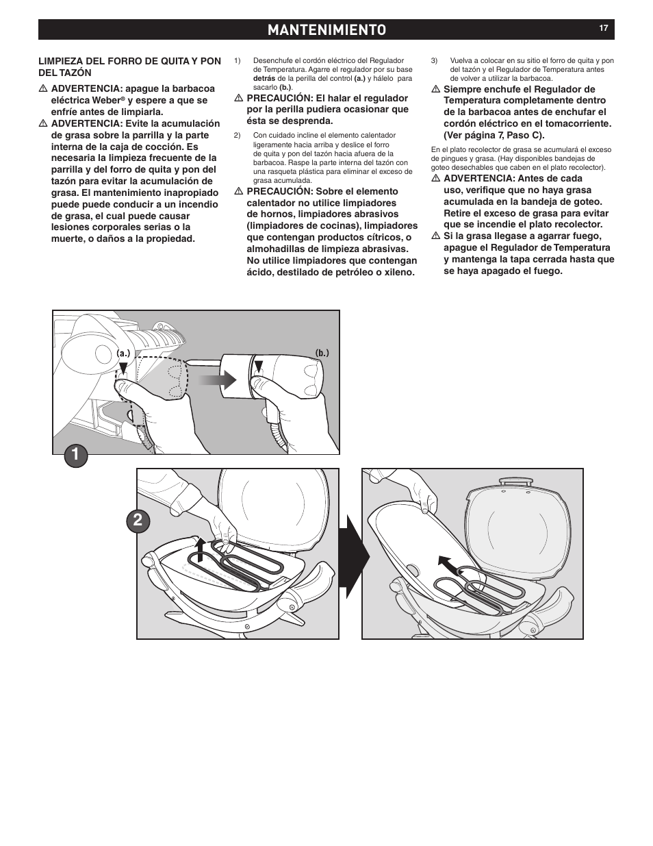 Mantenimiento | weber Electric Grill Q 140 User Manual | Page 17 / 28