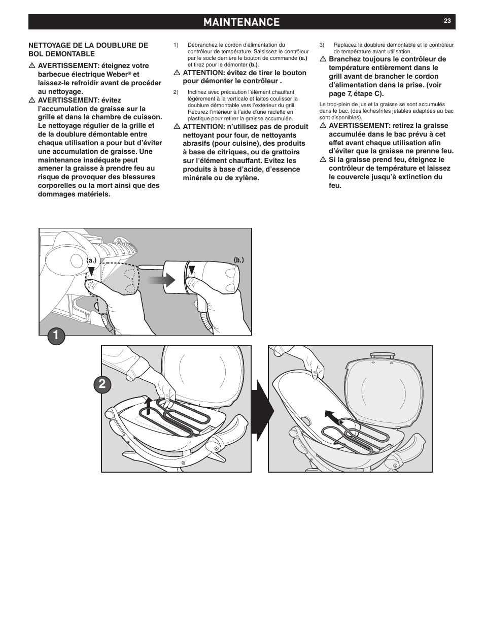Maintenance | weber Electric Grill Q 140 User Manual | Page 23 / 28