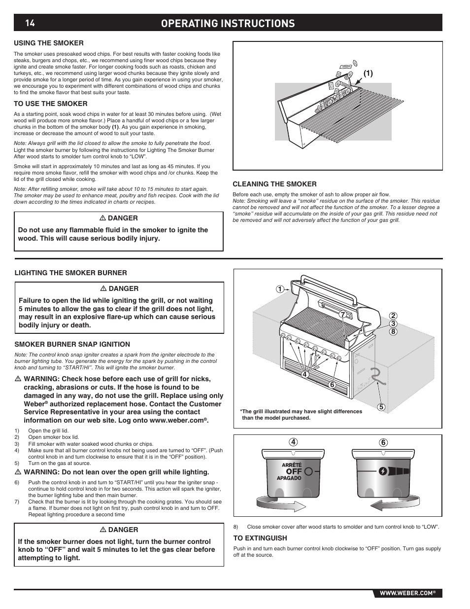 Operating instructions | weber Summit S-640-NG User Manual | Page 14 / 24