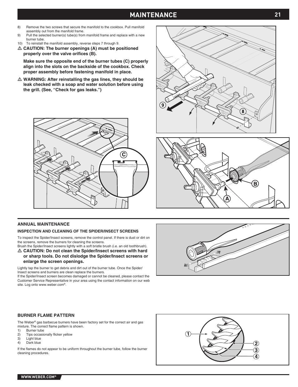 Maintenance | weber Summit S-640-NG User Manual | Page 21 / 24