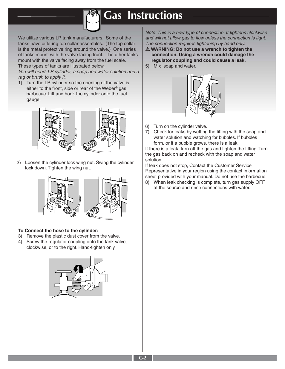 Gas instructions | weber 55276 User Manual | Page 22 / 30