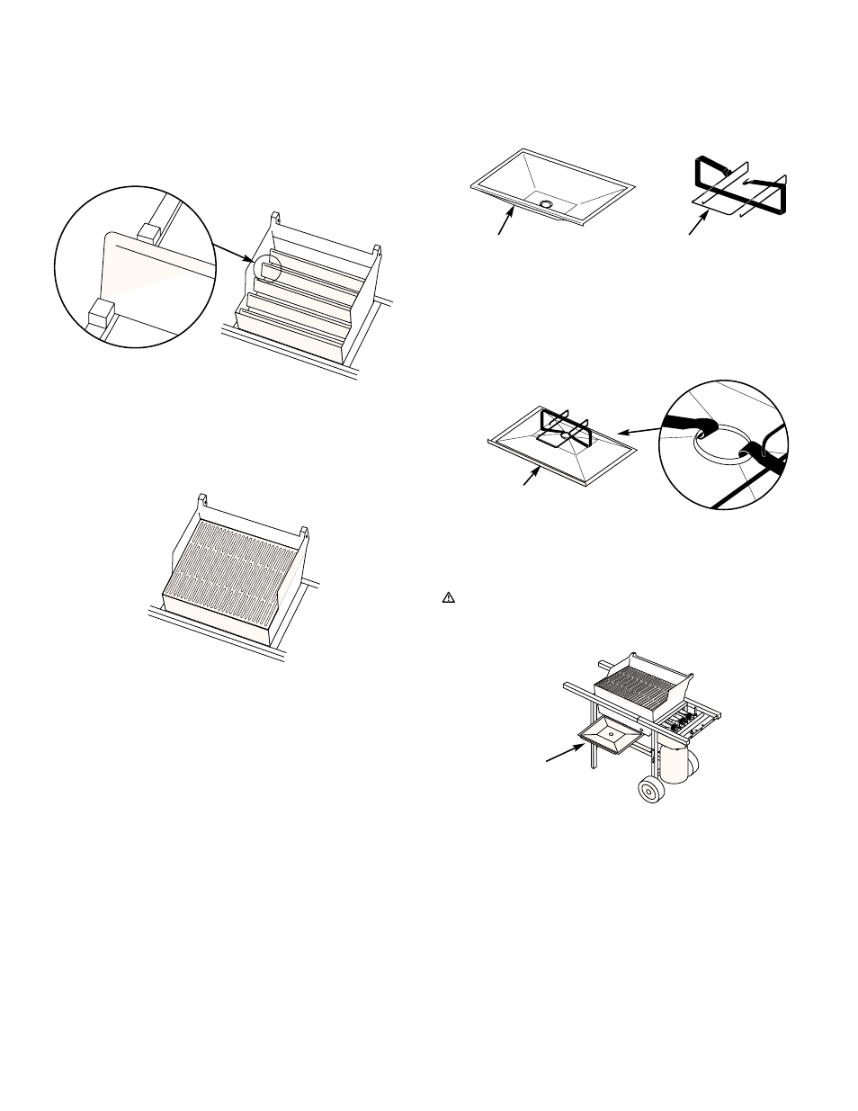 Install flavorizer bars and cooking grates, Install the bottom tray | weber SPIRIT 700 User Manual | Page 18 / 36