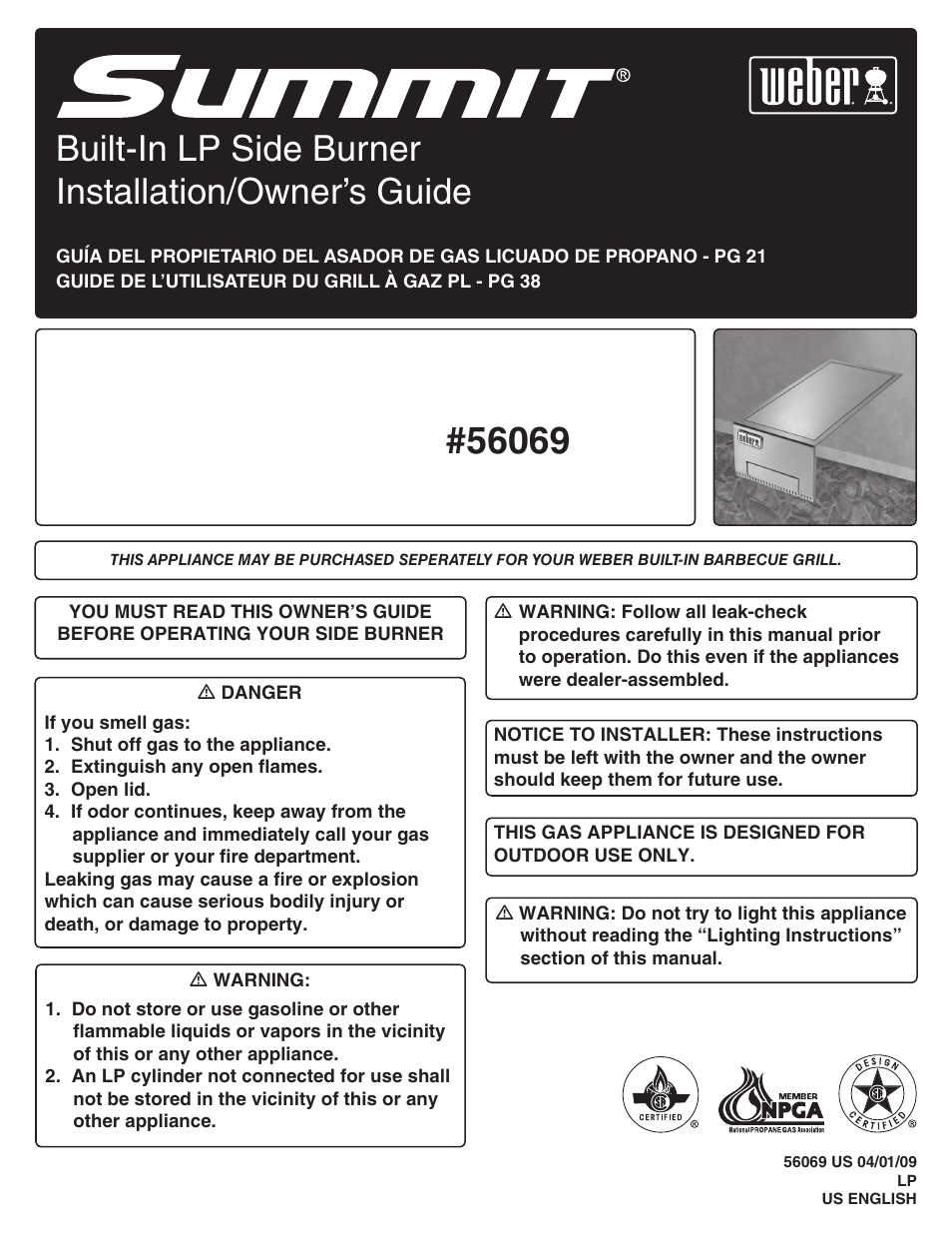 weber Summit 56069 User Manual | 56 pages