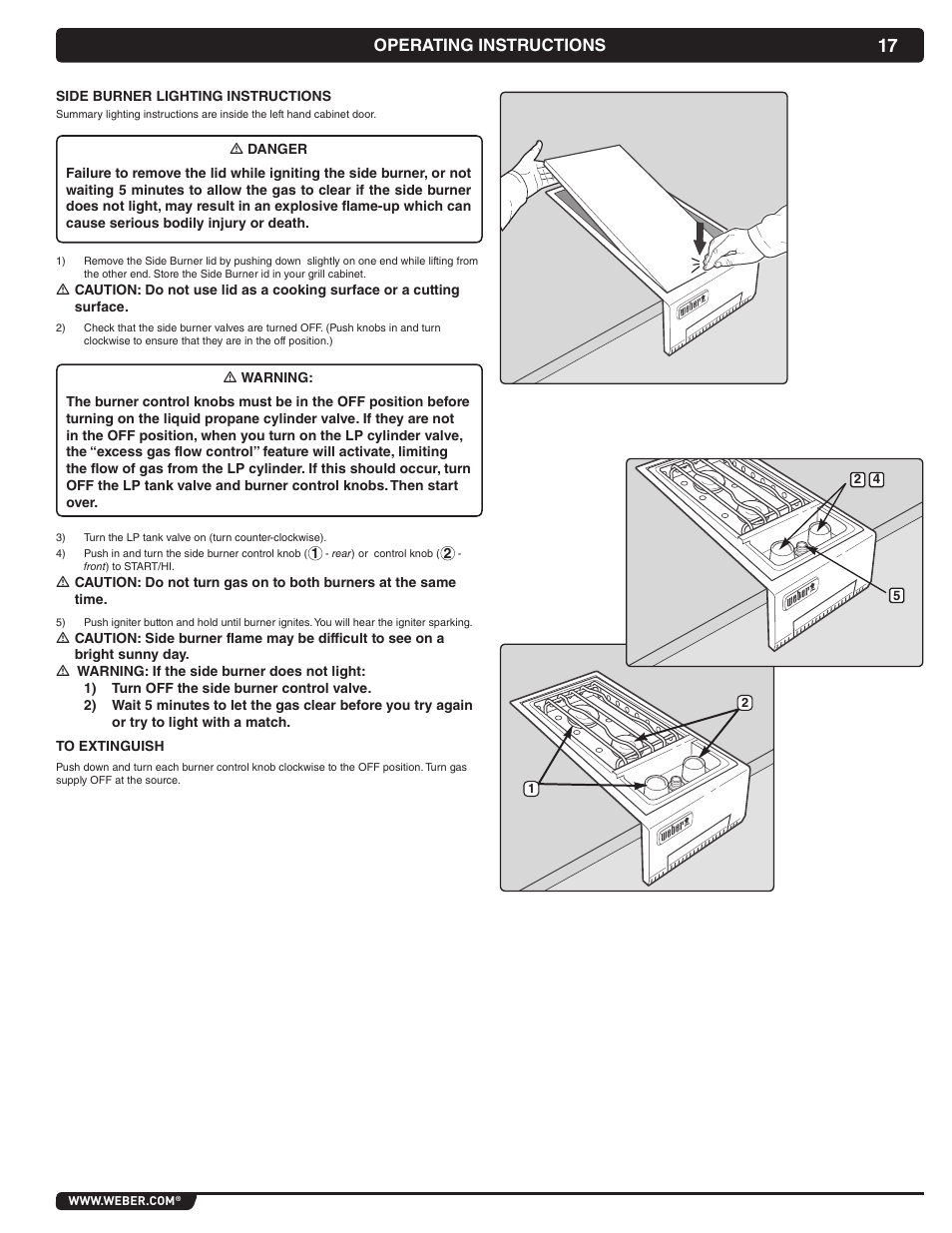 Operating instructions | weber Summit 56069 User Manual | Page 17 / 56
