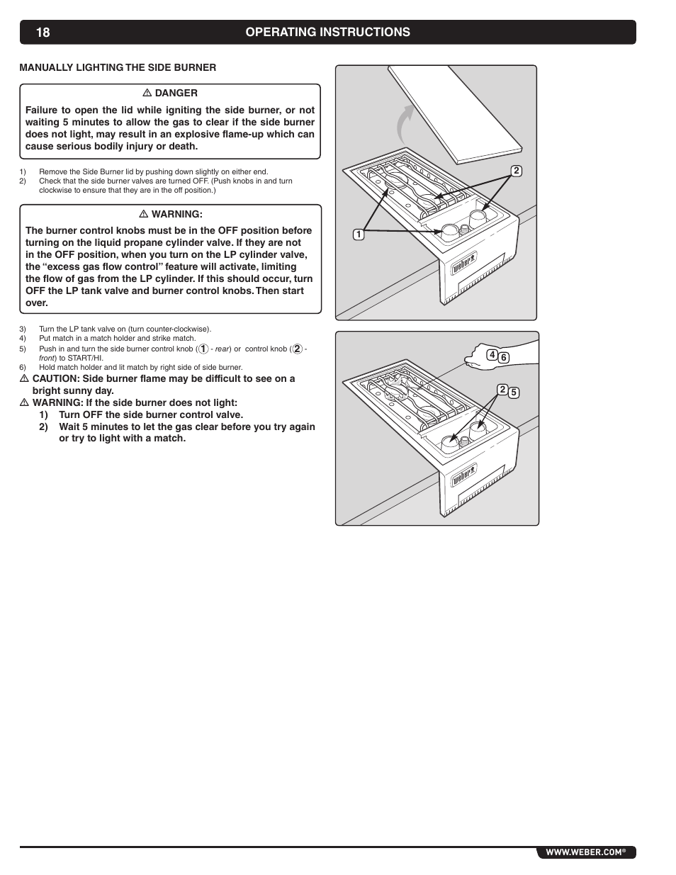 Operating instructions | weber Summit 56069 User Manual | Page 18 / 56