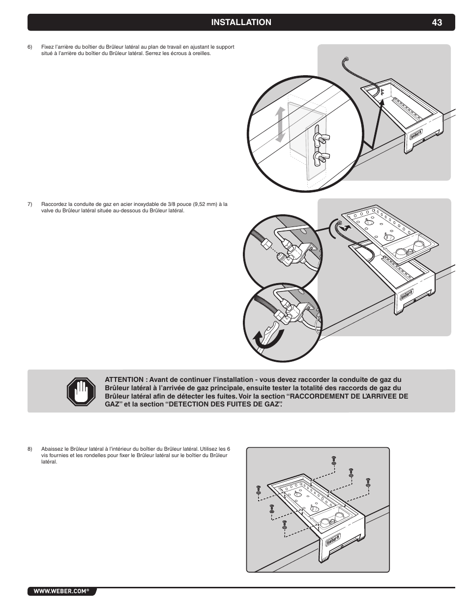 Installation | weber Summit 56069 User Manual | Page 43 / 56