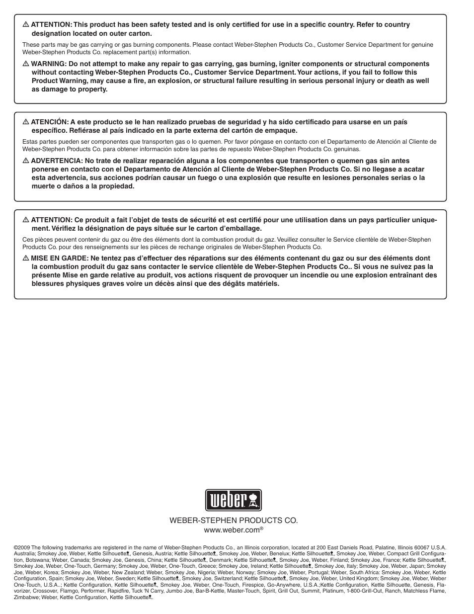 weber Summit 56069 User Manual | Page 56 / 56
