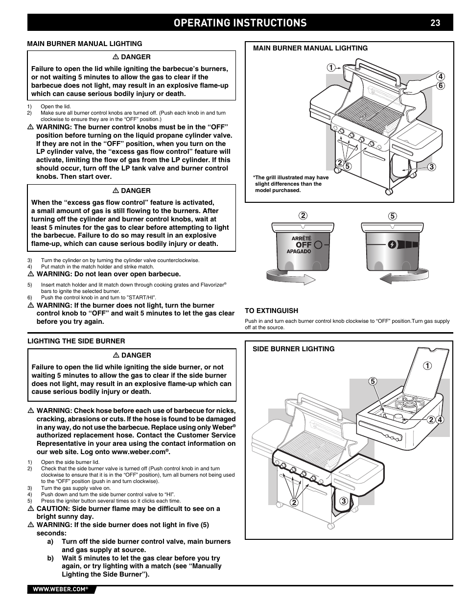 Operating instructions | weber Summit E/S-450 User Manual | Page 23 / 84