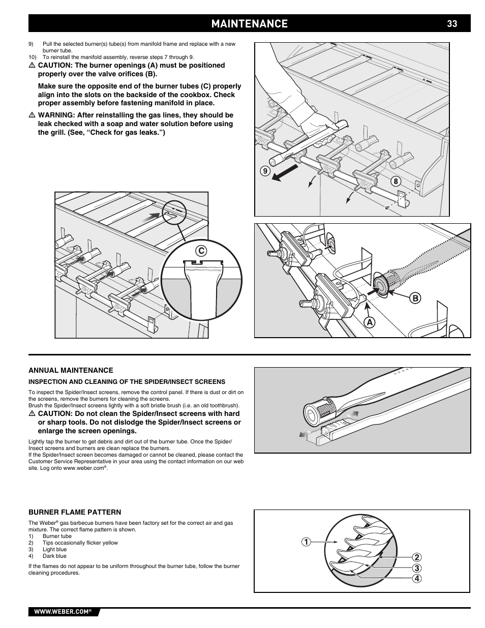 Maintenance | weber Summit E/S-450 User Manual | Page 33 / 84