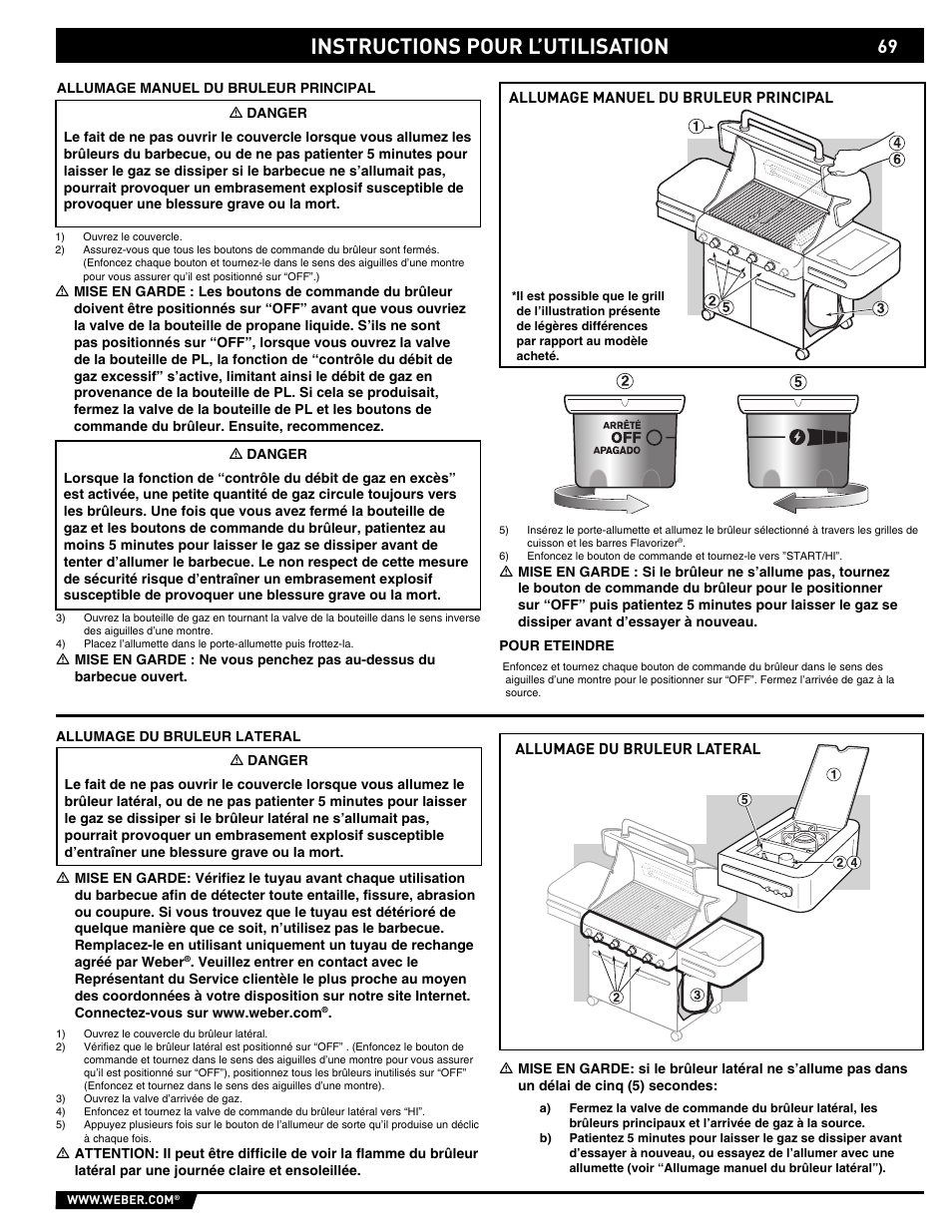 Instructions pour l’utilisation | weber Summit E/S-450 User Manual | Page 69 / 84