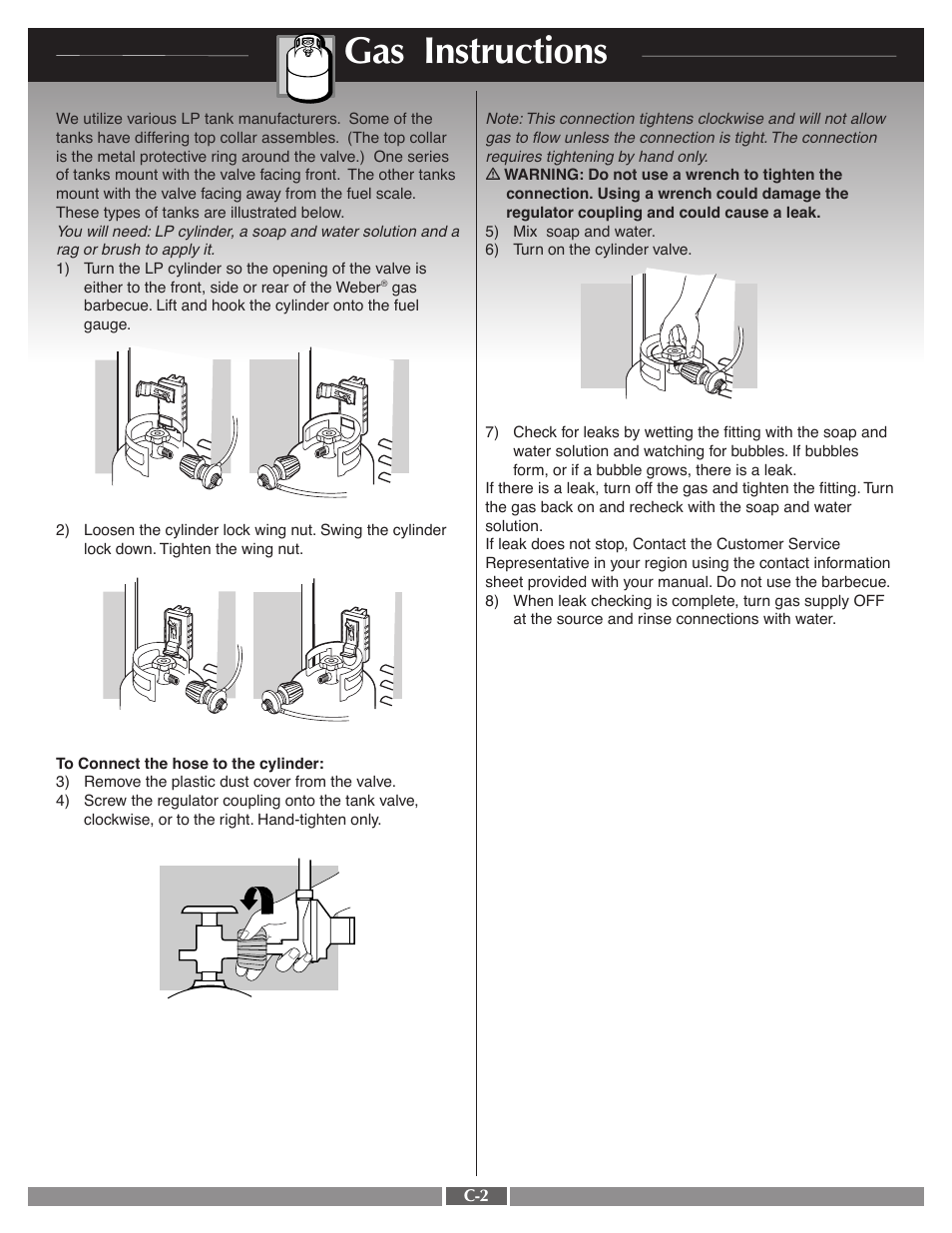 Gas instructions | weber 41995 User Manual | Page 33 / 60