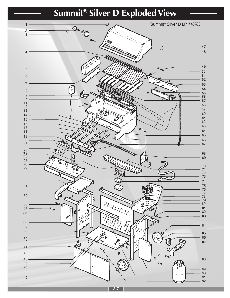 Summit, Silver d exploded view | weber 41995 User Manual | Page 7 / 60