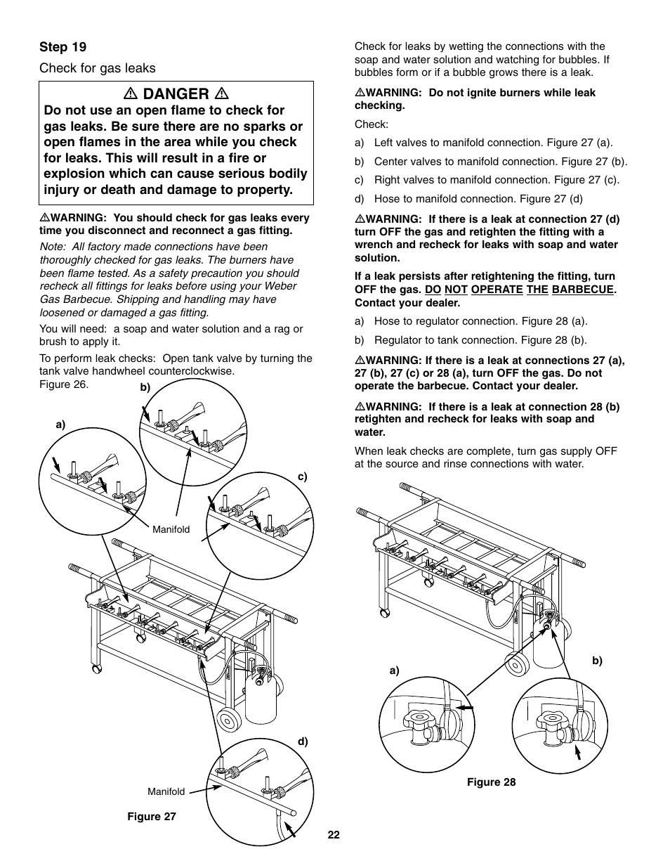 Ƽ danger ƽ | weber FT 600 User Manual | Page 22 / 48