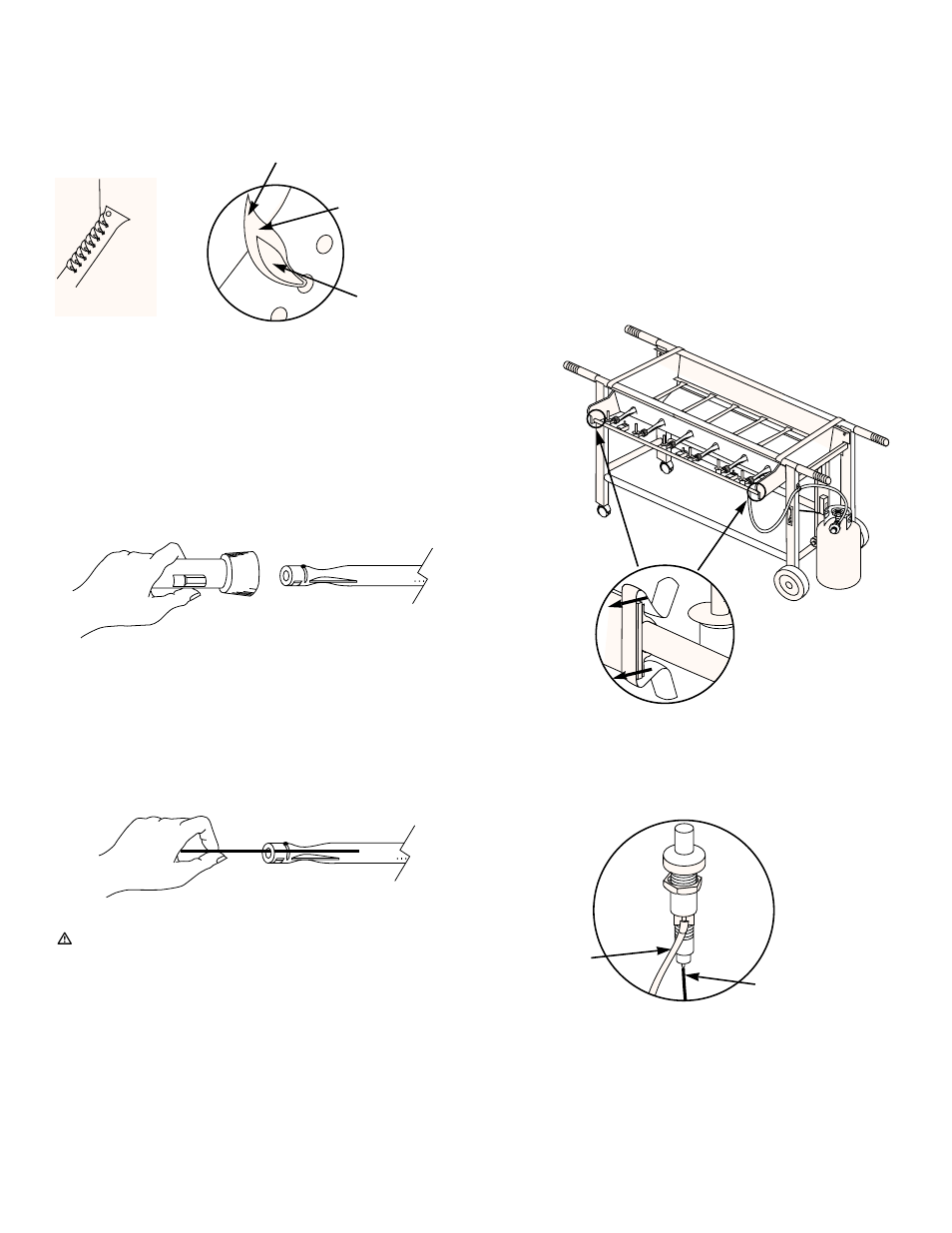 Main burner flame pattern, Main burner cleaning procedure, Replacing the burners | weber FT 600 User Manual | Page 39 / 48