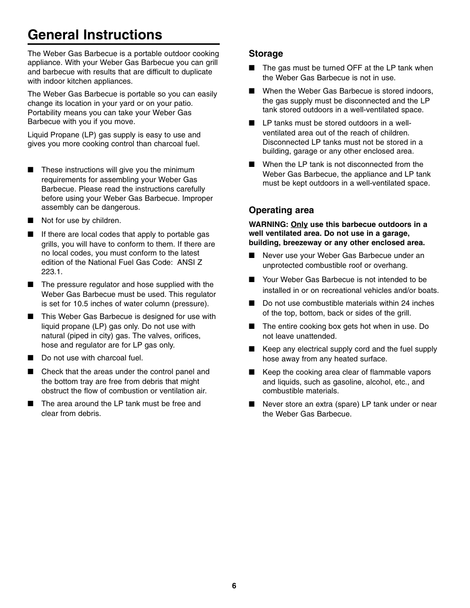 General instructions | weber FT 600 User Manual | Page 6 / 48