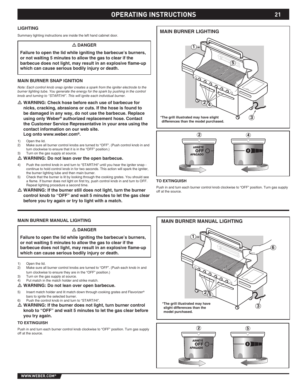 Operating instructions | weber 89565 User Manual | Page 21 / 76