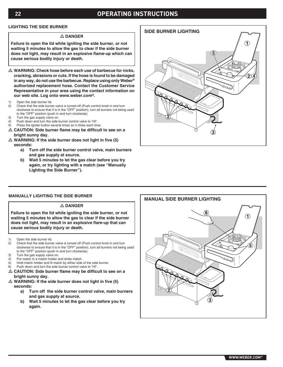 Operating instructions | weber 89565 User Manual | Page 22 / 76