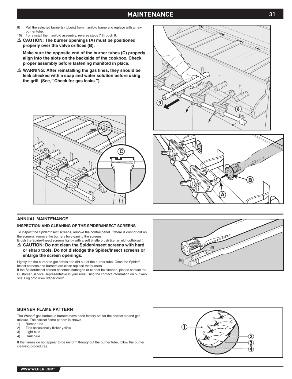 Maintenance | weber 89565 User Manual | Page 31 / 76