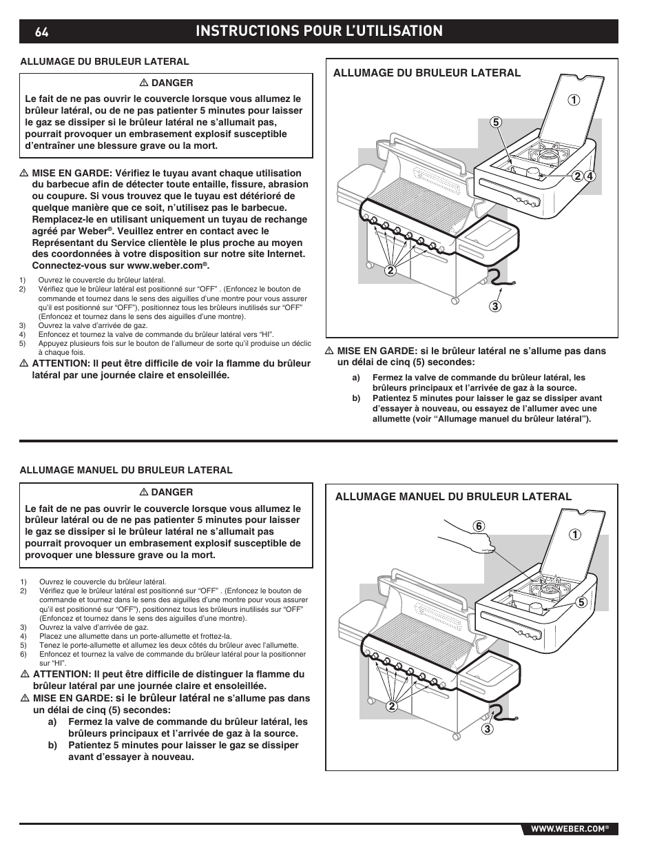 Instructions pour l’utilisation | weber 89565 User Manual | Page 64 / 76