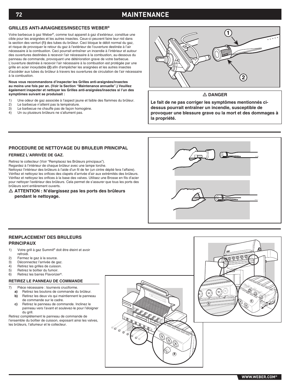 Maintenance | weber 89565 User Manual | Page 72 / 76