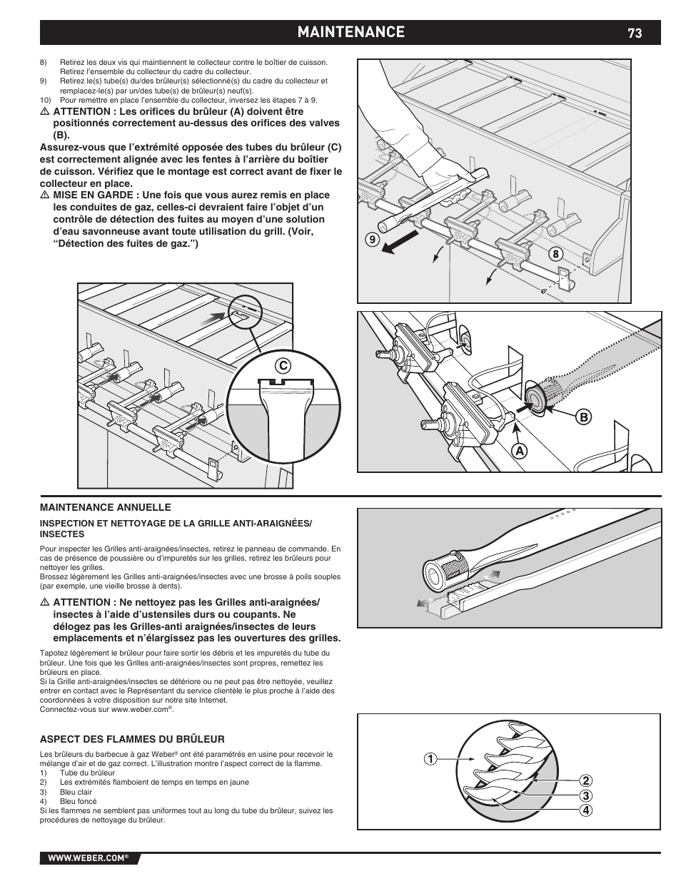 Maintenance | weber 89565 User Manual | Page 73 / 76