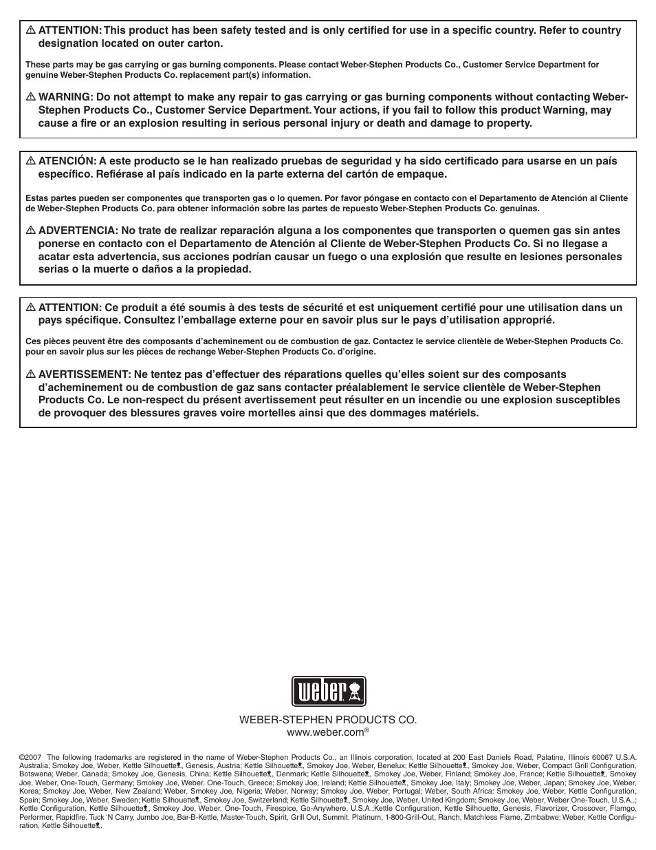 weber 89565 User Manual | Page 74 / 76