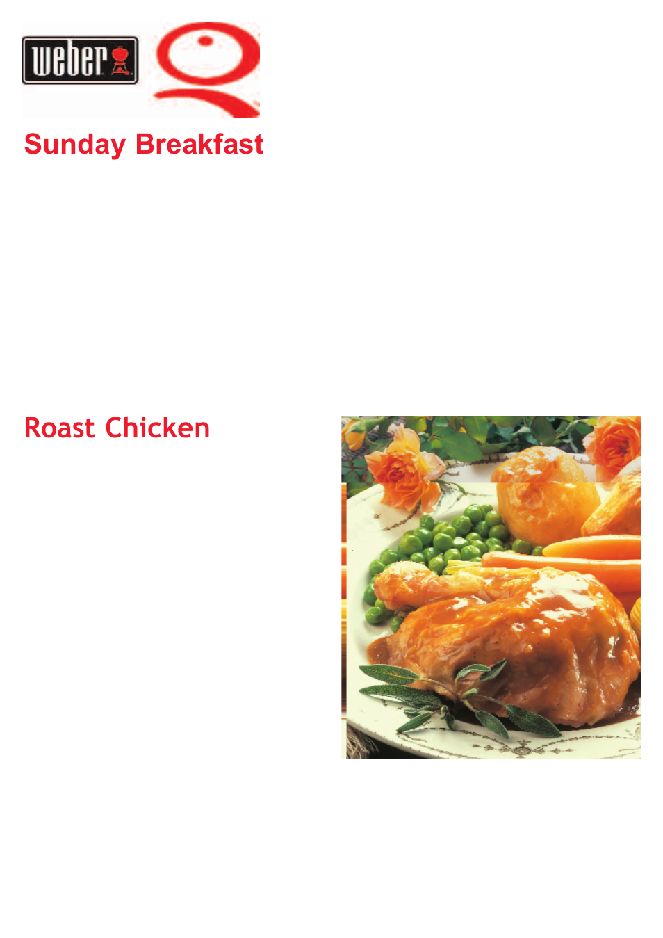 Sunday breakfast, Roast chicken | weber Big Family QTM User Manual | Page 21 / 32