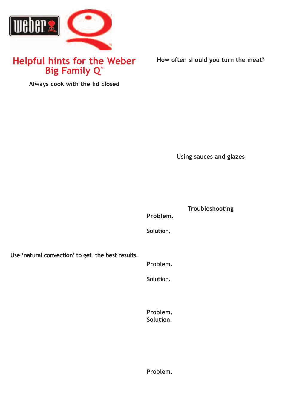 Helpful hints for the weber big family q | weber Big Family QTM User Manual | Page 6 / 32