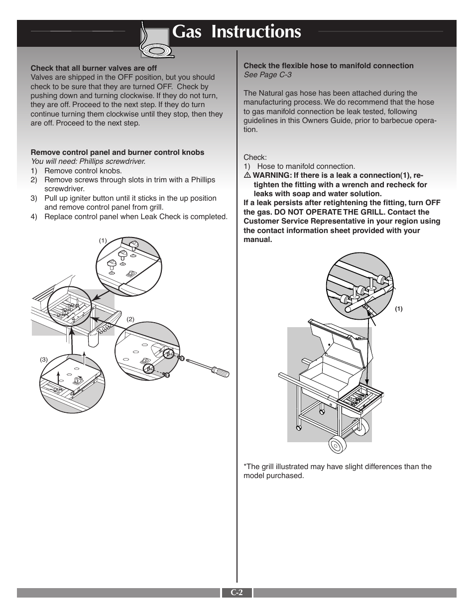 Gas instructions | weber Genesis Gold B User Manual | Page 20 / 26