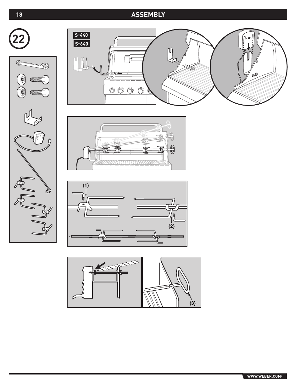 Assembly | weber S-640 User Manual | Page 18 / 24