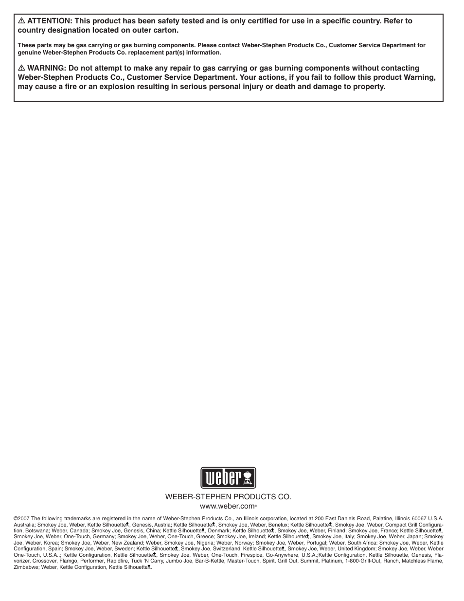 weber S-640 User Manual | Page 24 / 24
